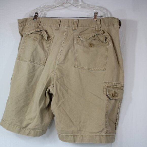U.S. Polo Assn Men's size 48W Cargo Shorts Large Pockets Tan Khaki 90s - Picture 5 of 11